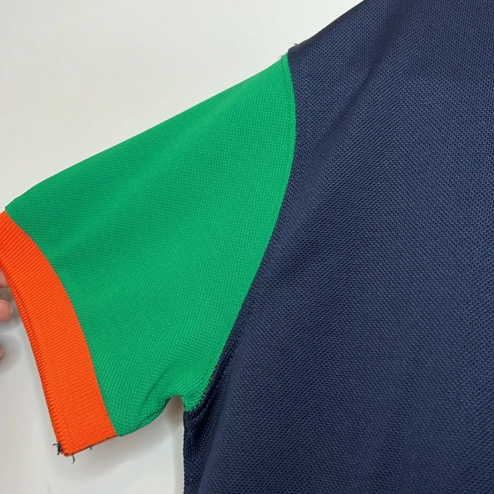 NWOT POLO Ralph Lauren Kids Blue Colorblock Short Sleeve Dress Shirt Boys Size 7 - Picture 4 of 7